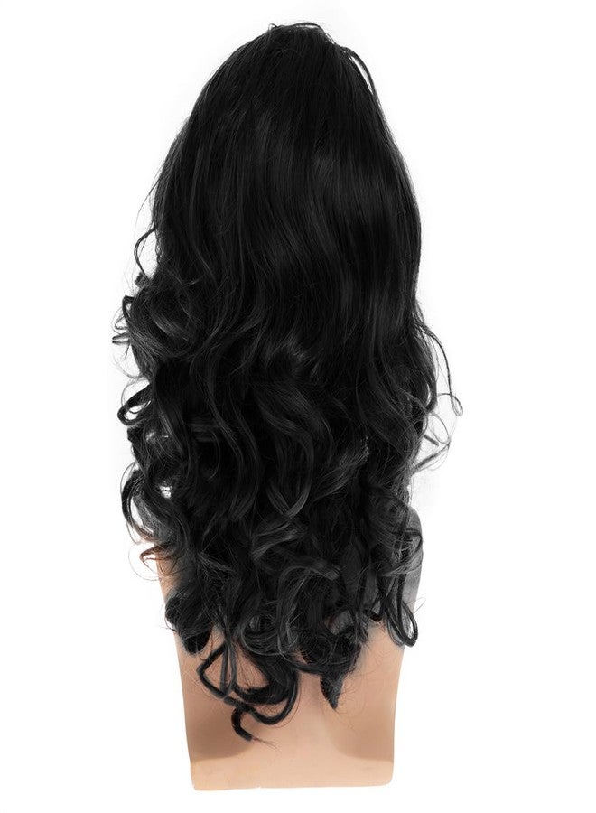 Beweig Long Curly Wavy Black Wig for Men Synthetic Halloween Costume Party Wig for Male - Image 4